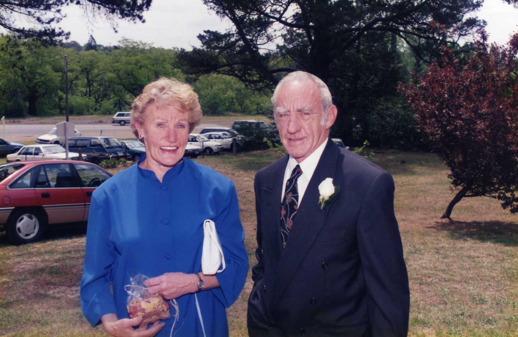 Aunty Nancy and Brian in Nov 1994 at St. Francis Xavier Church, Berrima for a wedding!