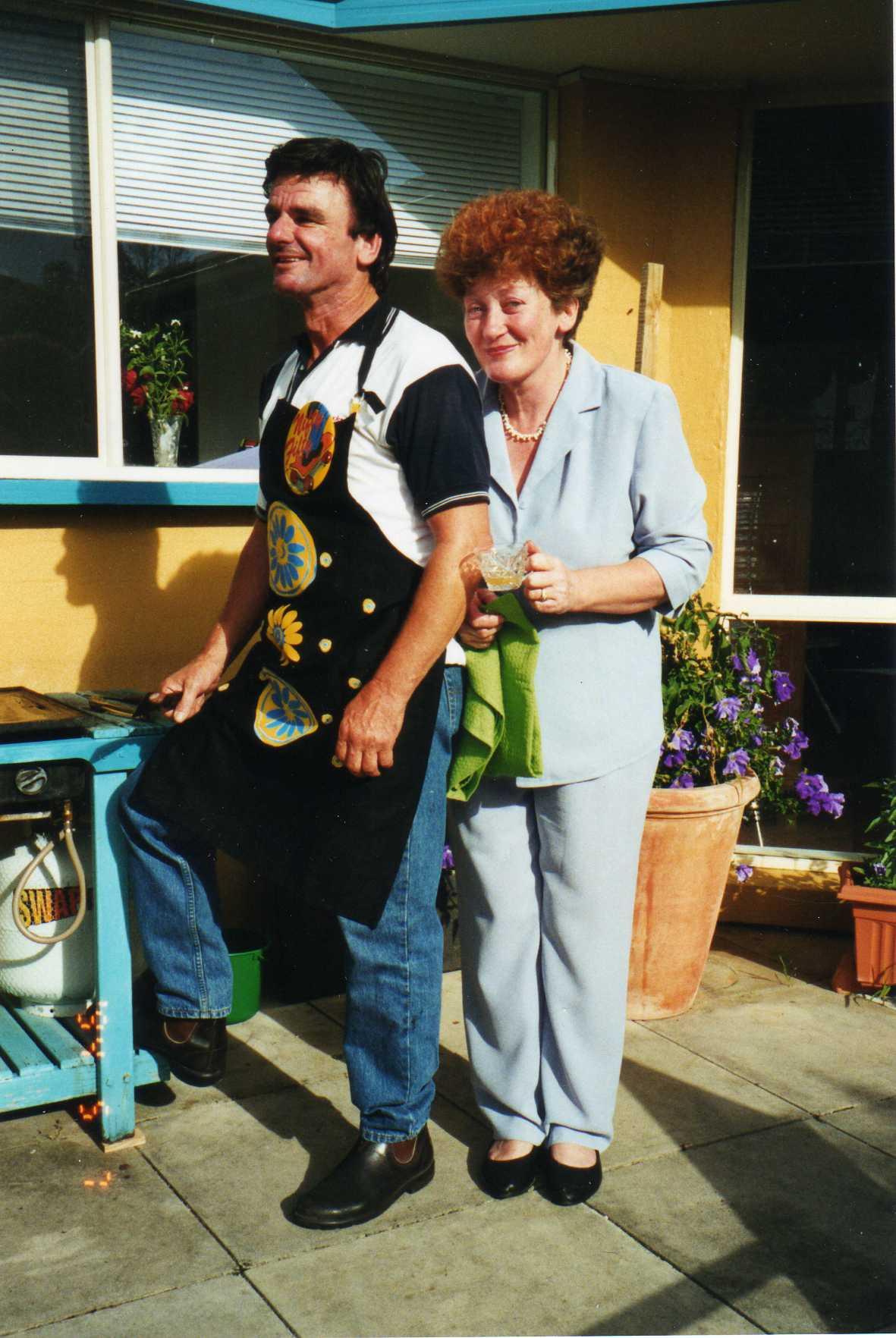 Neville &amp; Toni in Feb 2002 at his 50th birthday